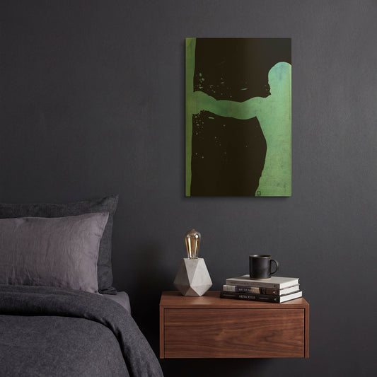 'Boxing 5' By Giuseppe Cristiano Gold Metal Wall Art
