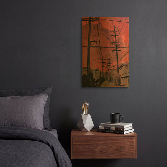 'Wires 3' By Giuseppe Cristiano Gold Metal Wall Art