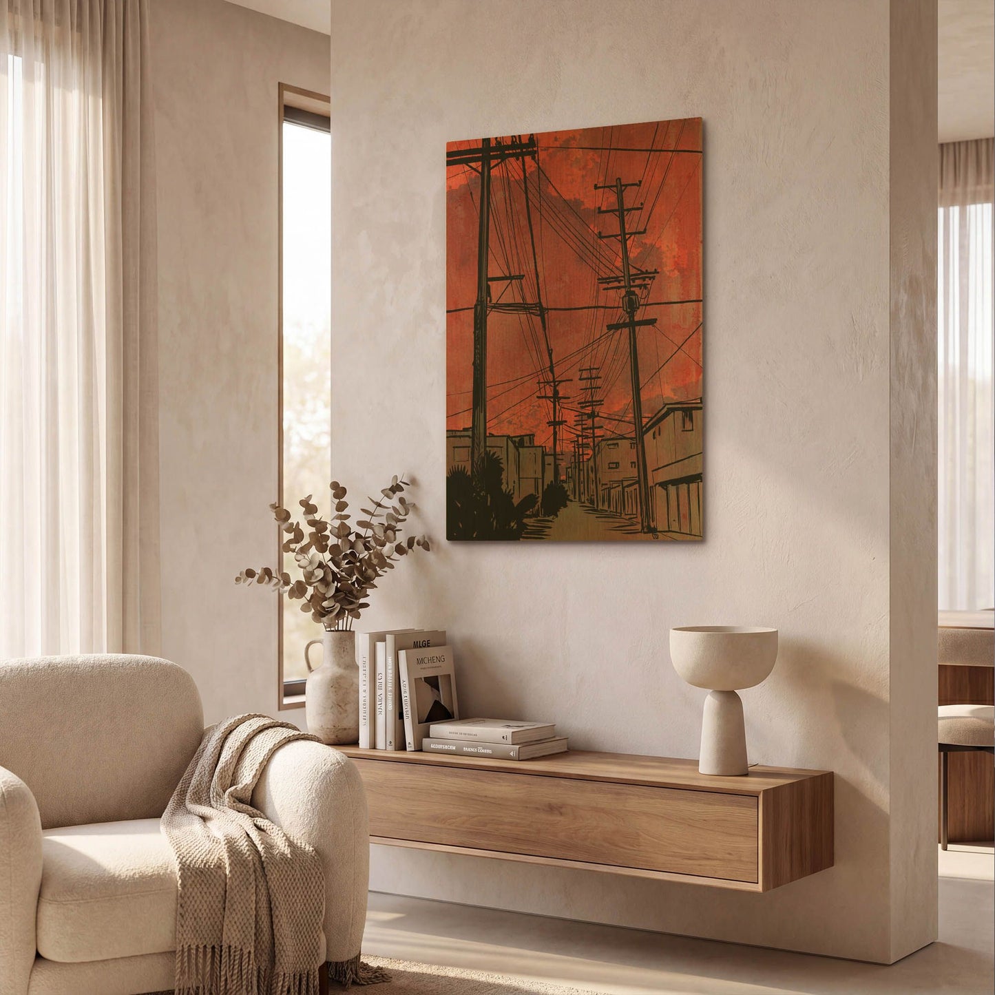 'Wires 3' By Giuseppe Cristiano Gold Metal Wall Art