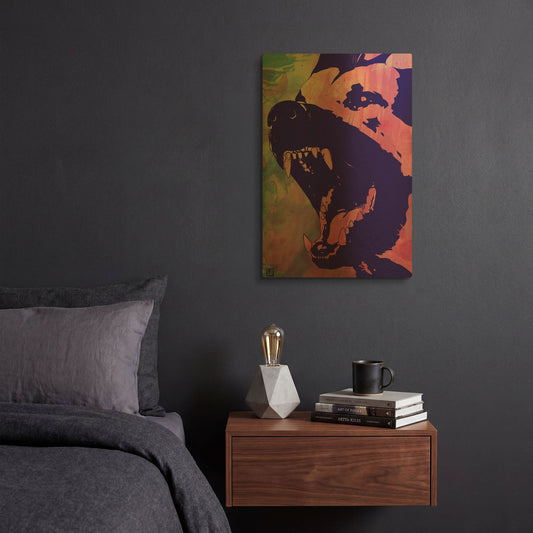 'Dog' By Giuseppe Cristiano Gold Metal Wall Art