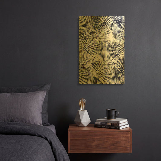 'Running Circles 2' By Kamdon Kreations Gold Metal Wall Art