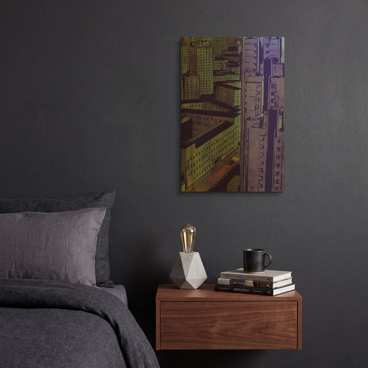 'Cars 10' By Giuseppe Cristiano Gold Metal Wall Art