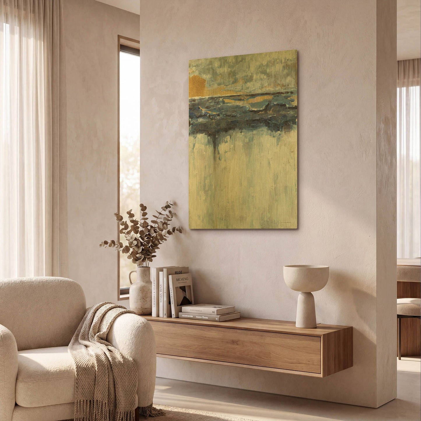 'The Edge' By Kamdon Kreations Gold Metal Wall Art