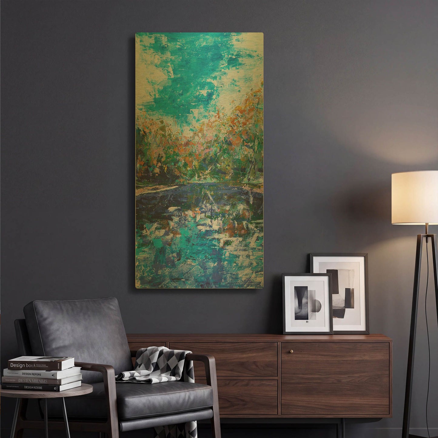'Mile River 2' By Kamdon Kreations Gold Metal Wall Art
