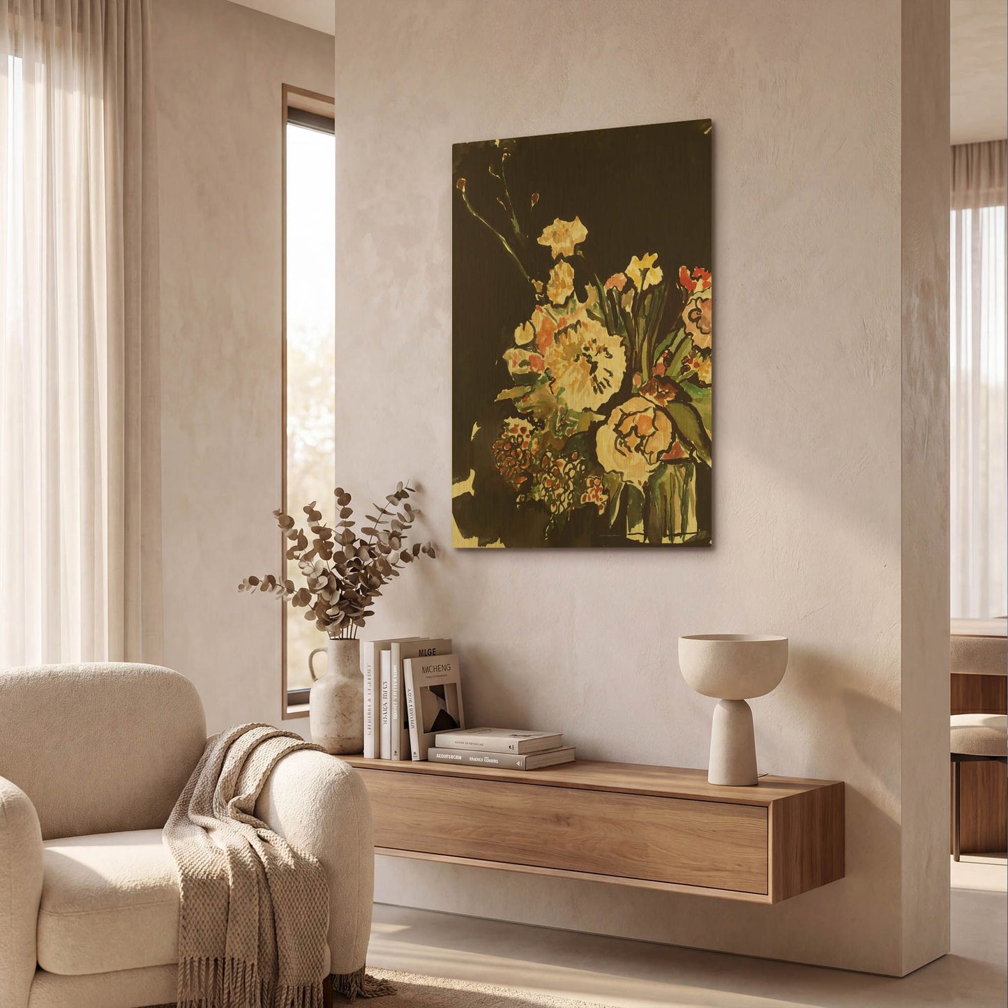 'Evening Study in the Garden' By Kamdon Kreations Gold Metal Wall Art