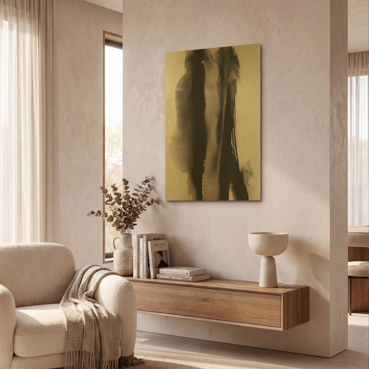 'Inhale, Exhale' By Kamdon Kreations Gold Metal Wall Art