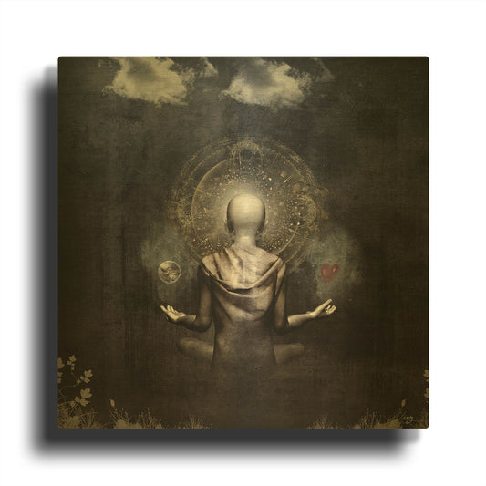 'The Projection' By Cameron Gray Gold Metal Wall Art