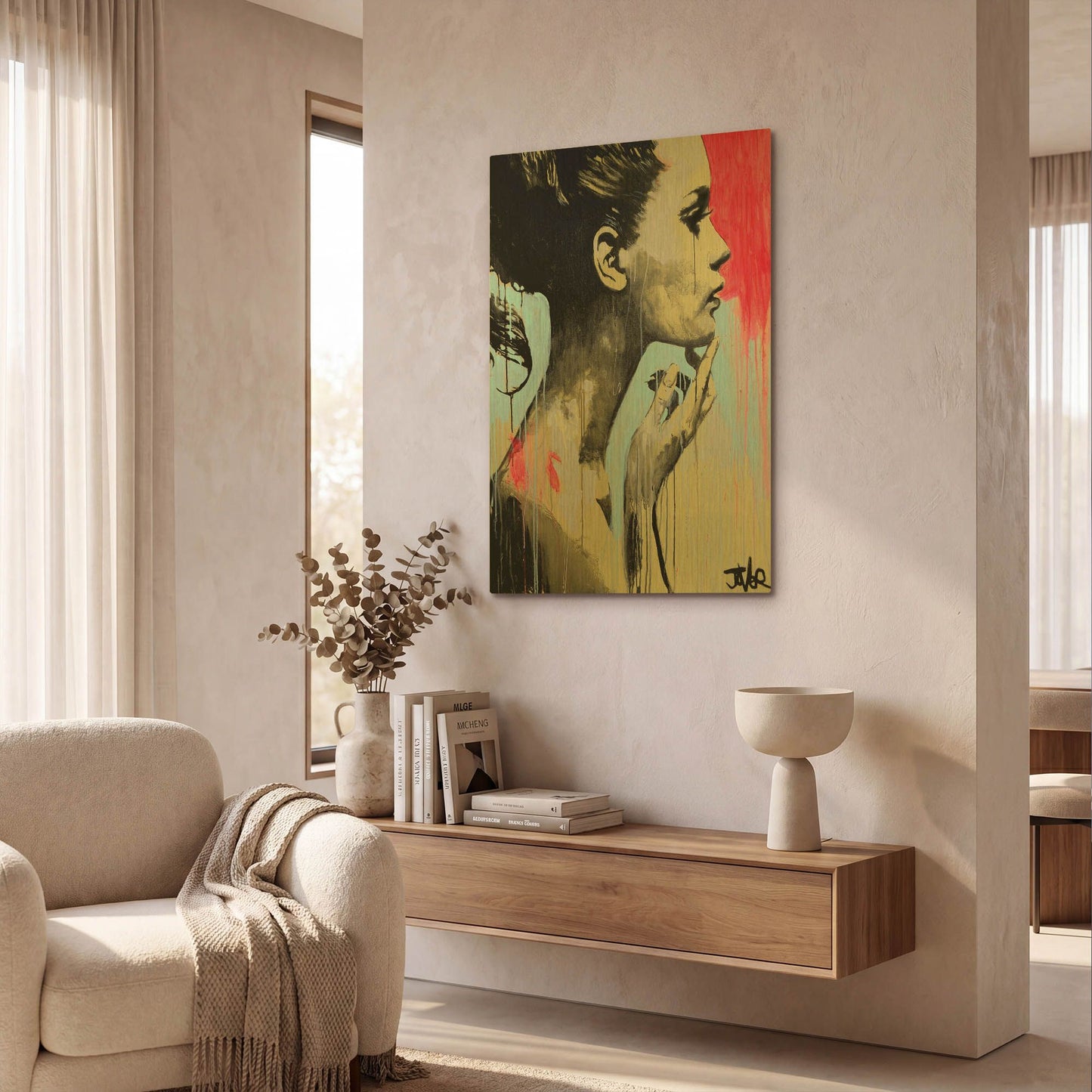 'Perhaps' By Loui Jover Gold Metal Wall Art
