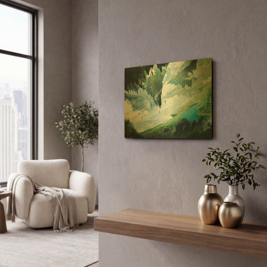 'Floating Island' By Jonathan Lam Gold Metal Wall Art