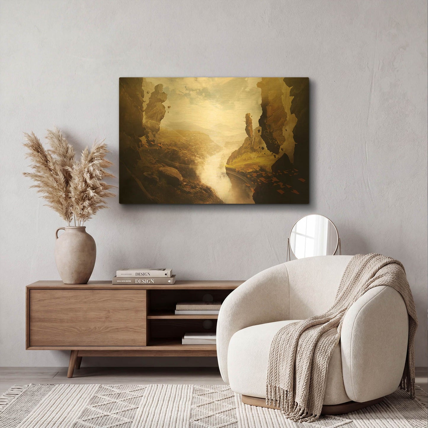 'Sacred Valley' By Jonathan Lam Gold Metal Wall Art