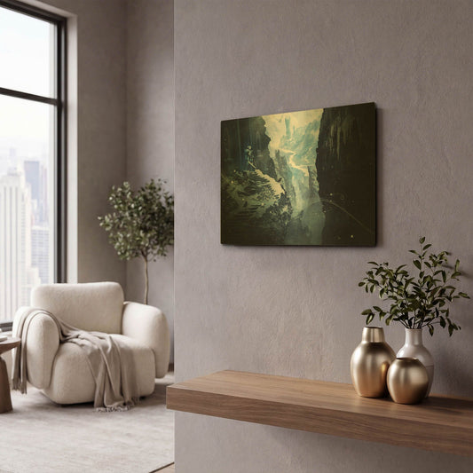 'Winter Ruins' By Jonathan Lam Gold Metal Wall Art