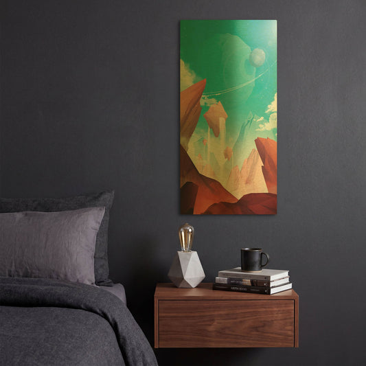 'Hidden Planet' By Jonathan Lam Gold Metal Wall Art