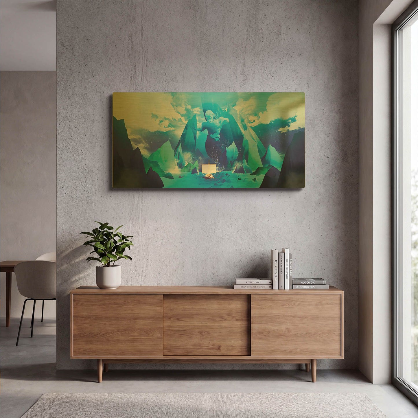 'Triton' By Jonathan Lam Gold Metal Wall Art