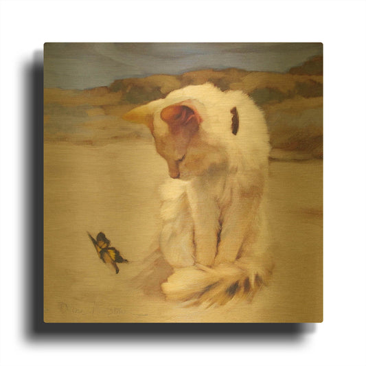 'Eye on Butterfly V' By Diane Hoeptner Gold Metal Wall Art
