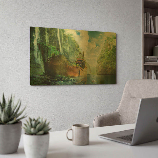 'Shipwreck' By Jonathan Lam Gold Metal Wall Art