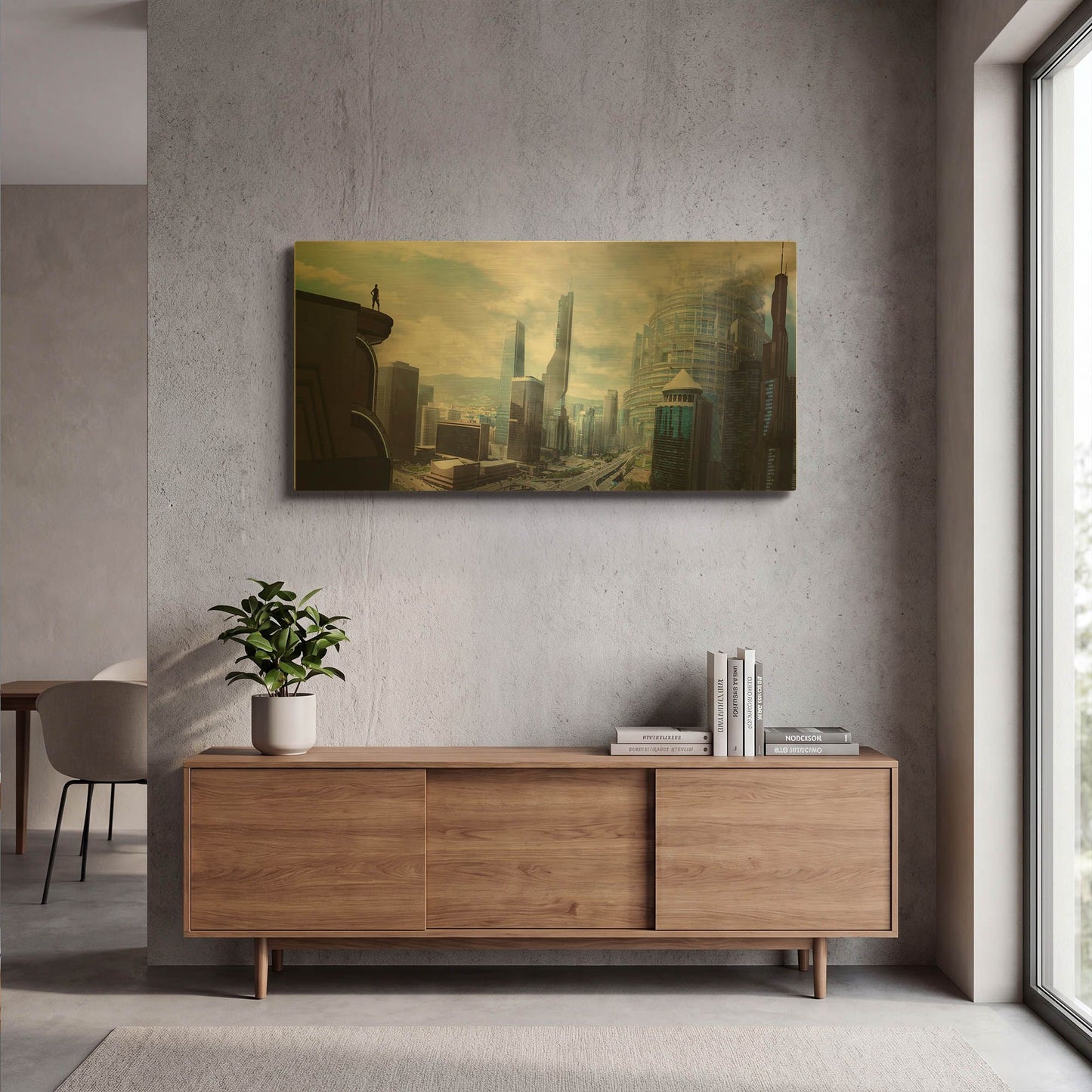'The Future' By Jonathan Lam Gold Metal Wall Art