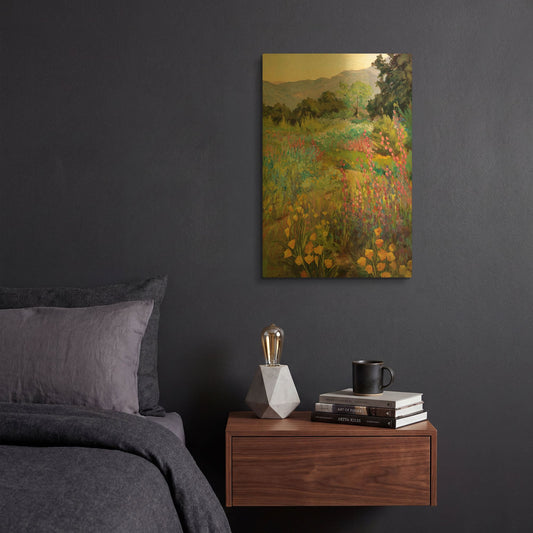 'Spring Days' By Ellie Freudenstein Gold Metal Wall Art