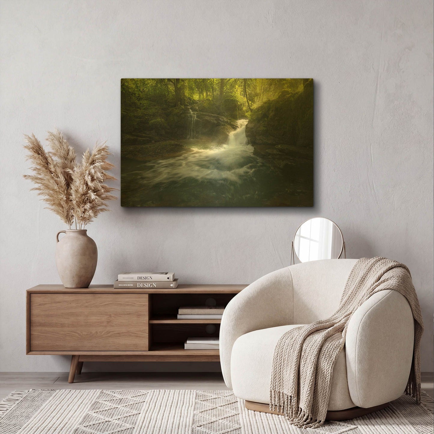 'Stream of Life' By Enrico Fossati Gold Metal Wall Art