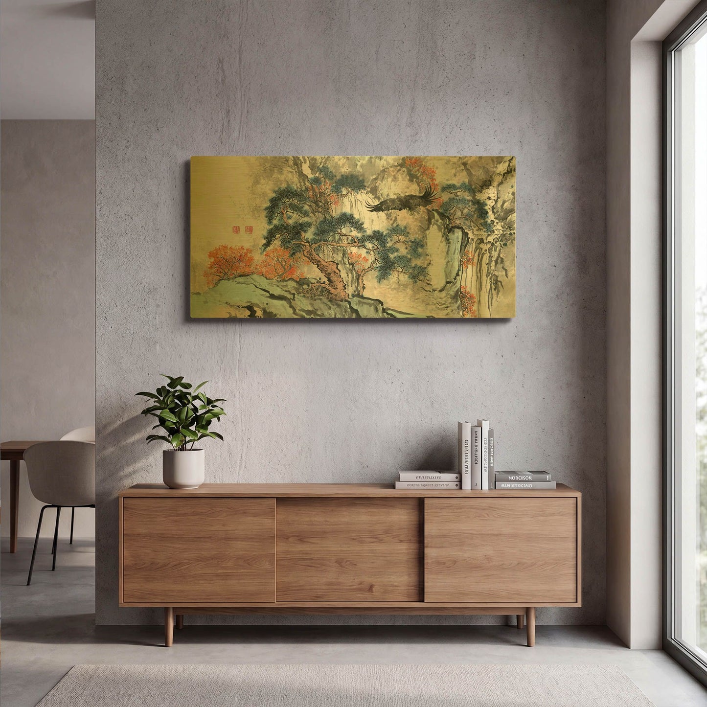 'Bird' By River Han Gold Metal Wall Art