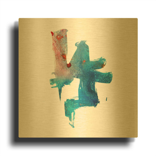 'Eastern Visions 2' By Jaclyn Frances Gold Metal Wall Art