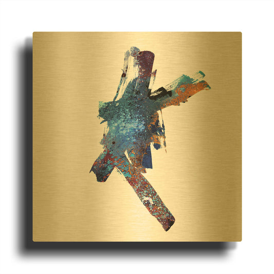 'Eastern Visions 3' By Jaclyn Frances Gold Metal Wall Art