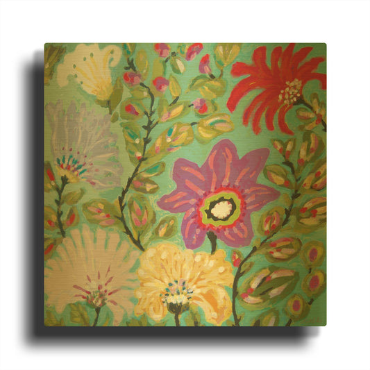 'Liberty Garden' By Karen Fields Gold Metal Wall Art