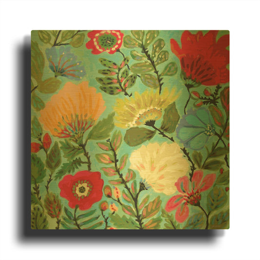 'Freedom Garden' By Karen Fields Gold Metal Wall Art