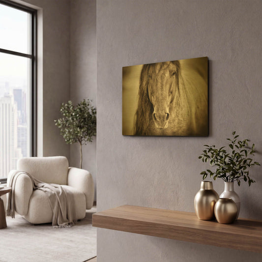 'Mustang Sally' By Lisa Dearing Gold Metal Wall Art