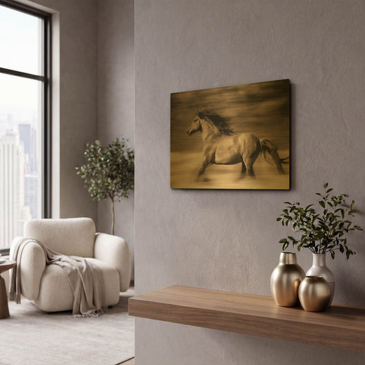 'Wind Runner' By Lisa Dearing Gold Metal Wall Art