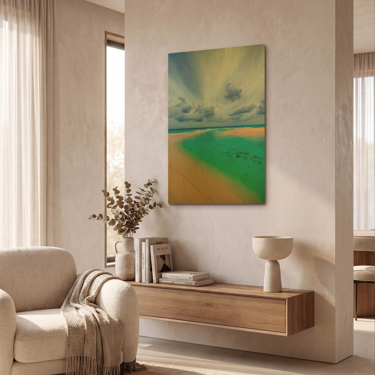 'Emerald Dreams' By Lizzy Davis Gold Metal Wall Art