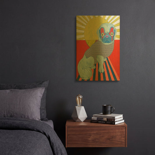 'Pekingese' By Lizzy Davis Gold Metal Wall Art