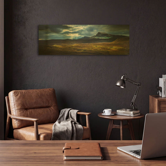 'Quiraing Lightpools' By Lynne Douglas Gold Metal Wall Art