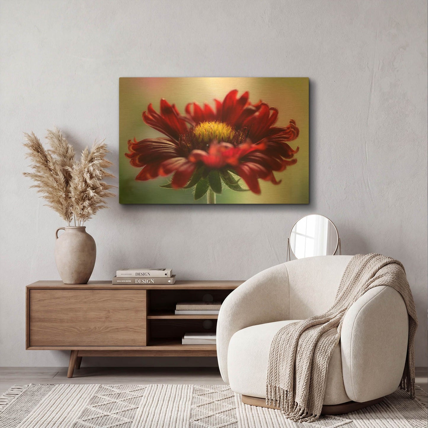 'Flame' By Mandy Disher Gold Metal Wall Art