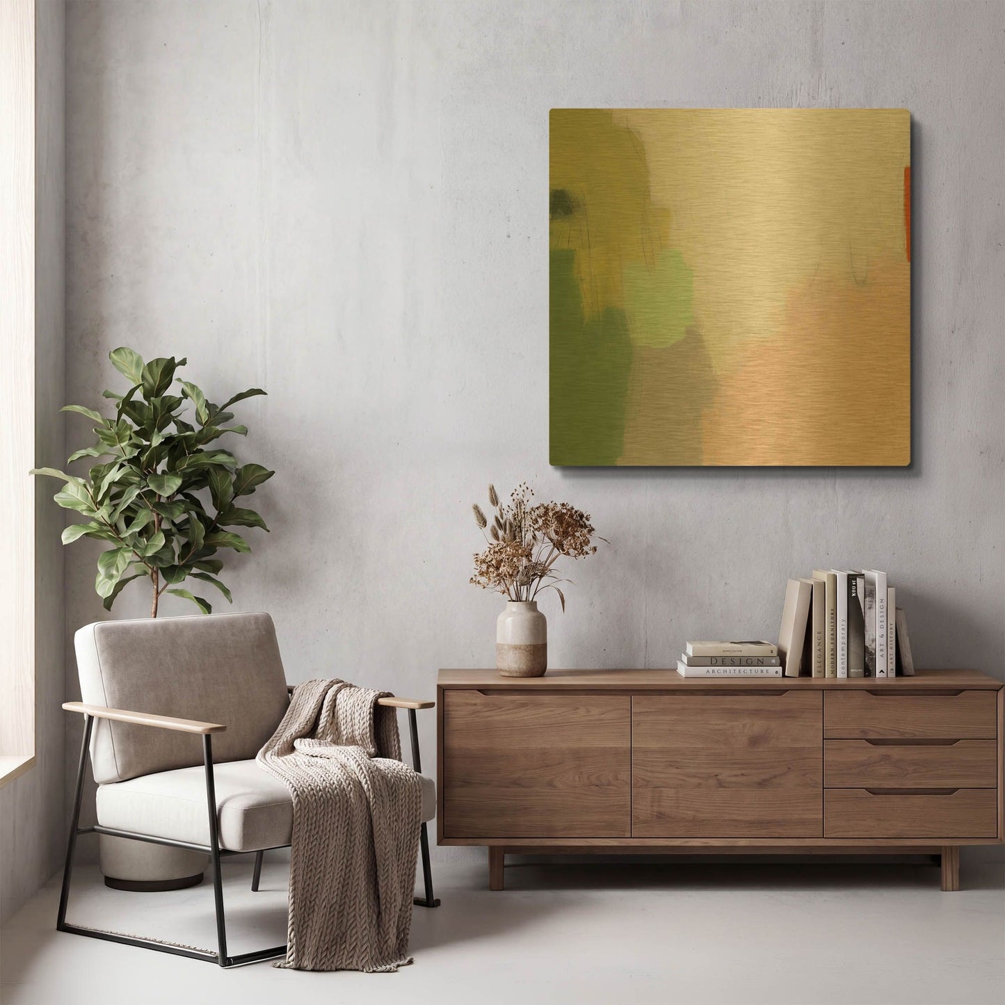 'Lemon Ambrosia' By Melissa Donoho Gold Metal Wall Art