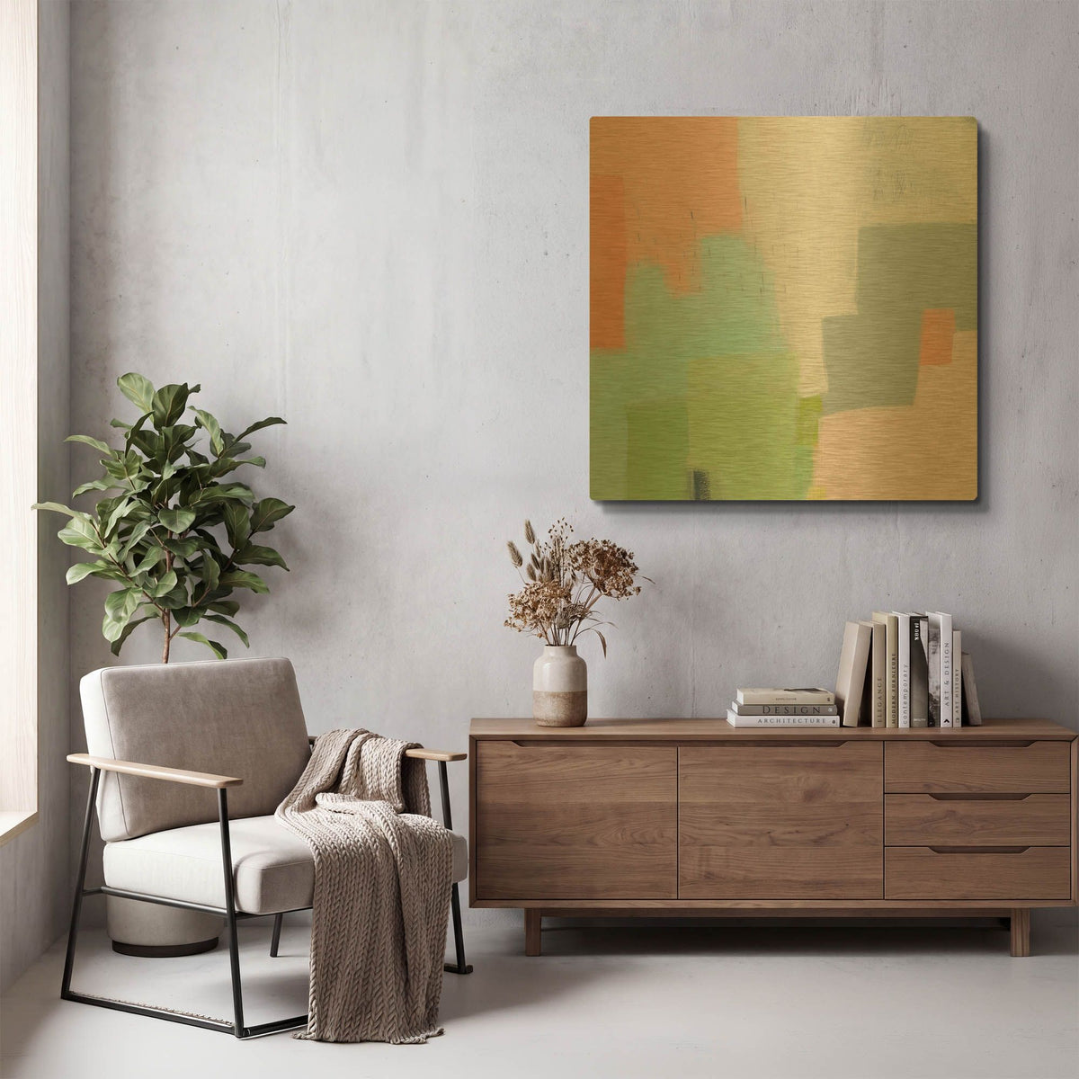 'Persica' By Melissa Donoho Gold Metal Wall Art