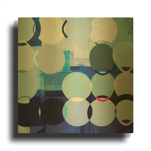 'Circles No. 3' By Naomi Taitz Duffy Gold Metal Wall Art