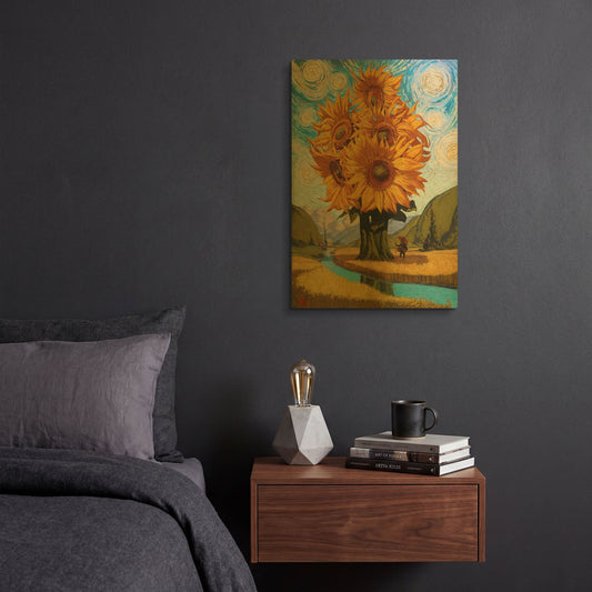 'In The Valley' By Thomas Fluharty Gold Metal Wall Art