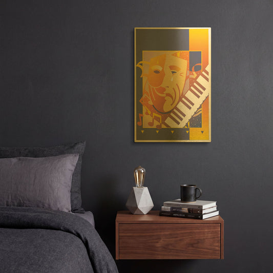 'Arts And Music' By David Chestnutt Gold Metal Wall Art