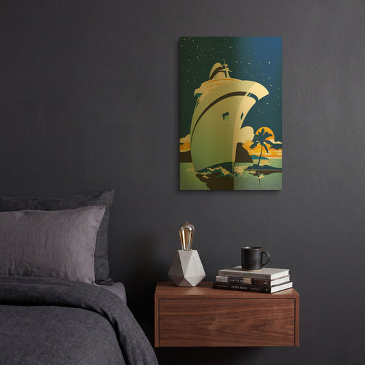 'Cruise Cover' By David Chestnutt Gold Metal Wall Art