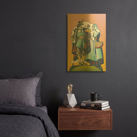 'New Pilgrim' By David Chestnutt Gold Metal Wall Art