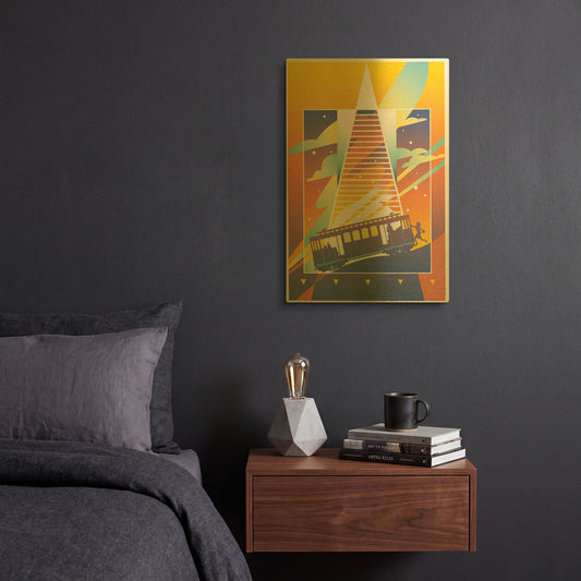 'San Francisco' By David Chestnutt Gold Metal Wall Art