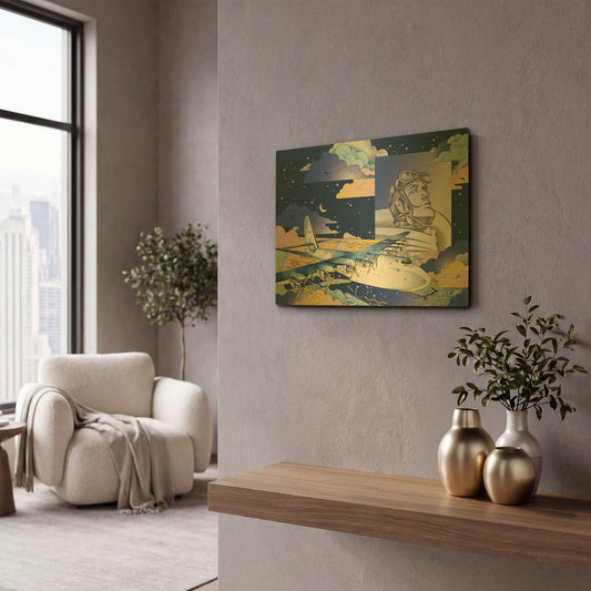 'Spruce Goose' By David Chestnutt Gold Metal Wall Art