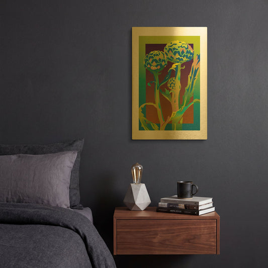 'Artichoke' By David Chestnutt Gold Metal Wall Art