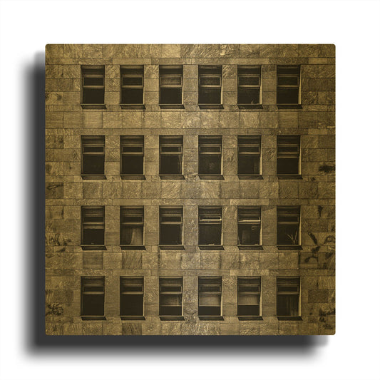 'Geometry No 12' By Brian Carson Gold Metal Wall Art
