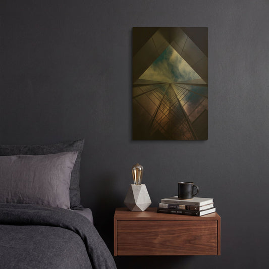 'No 100 King St W 2' By Brian Carson Gold Metal Wall Art