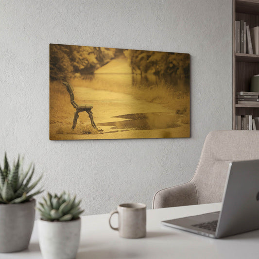 'After the Rain' By Sebastien Lory Gold Metal Wall Art