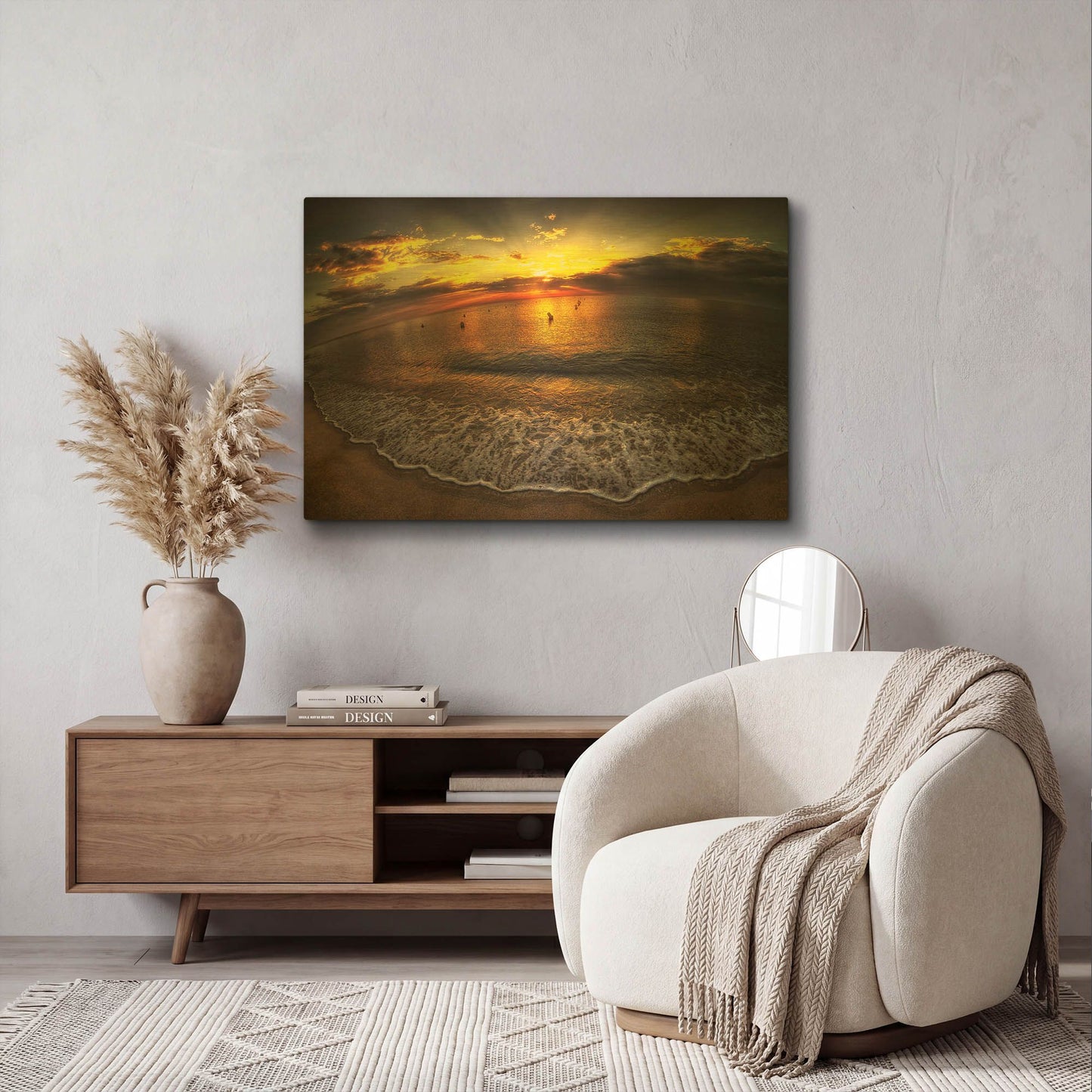 'Another Day In Paradise' By Sebastien Lory Gold Metal Wall Art