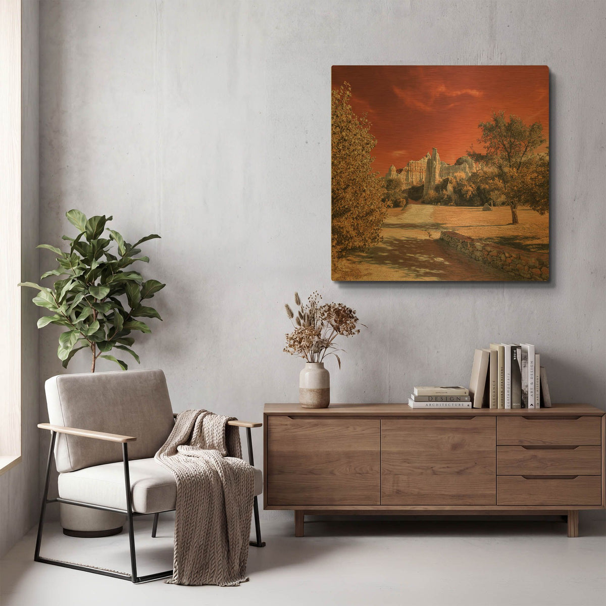 'IRadiation' By Sebastien Lory Gold Metal Wall Art