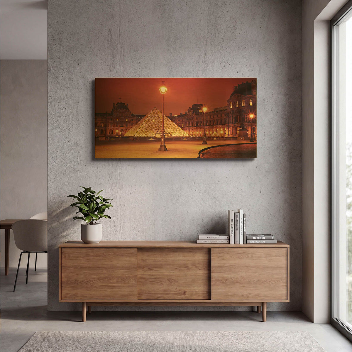 'Louvre' By Sebastien Lory Gold Metal Wall Art