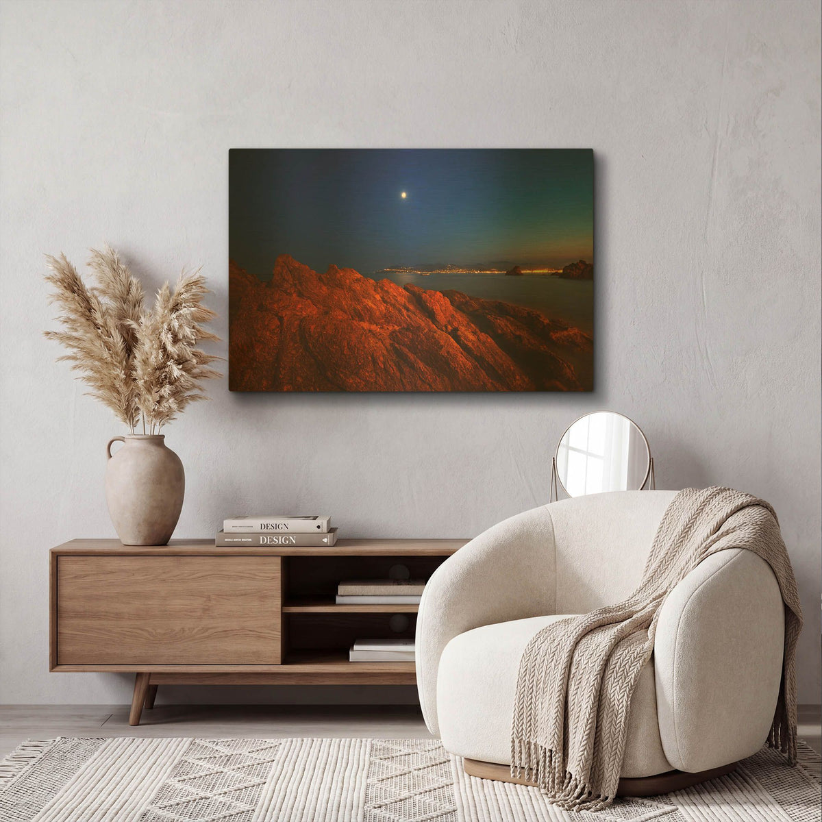 'La Bocca' By Sebastien Lory Gold Metal Wall Art